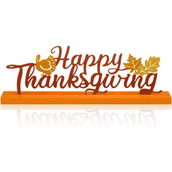 Fall Decorations for Home Happy Thanksgiving Metal Sign Thanksgiving - Picture 1 of 7